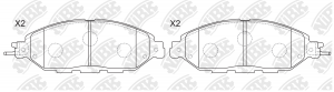 Колодки тормозные дисковые NISSAN PATHFINDER 14-/INFINITI QX60 12- PN50001 PN50001 NIBK