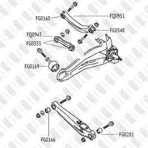 сайлентблок рычага!\ Mitsubishi Lancer 00> FG0281 FIXAR