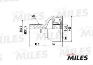 ШРУС наружный MAZDA 3 2.3 03- (GKN 306217) GA20209 GA20209 MILES