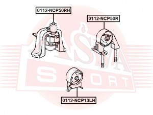 ПОДУШКА ДВИГАТЕЛЯ TOYOTA 0112NCP50R 0112-NCP50R ASVA