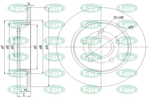 Диск тормозной F1026P F1026P LPR