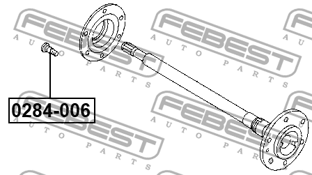 Шпилька колесная NISSAN PATHFINDER R50 1995-2005 0284-006 0284-006 FEBEST