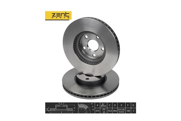 Диск тормозной передний Toyota Celica 1.8 16V 99> Z06213 ZENTPARTS