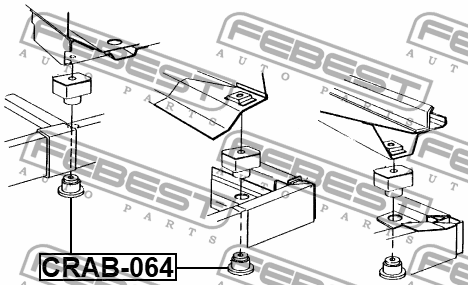 Сайлентблок подрамника CRAB-064 FEBEST