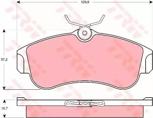 Колодки тормозные NISSAN Almera N16E (00-), Primera P11E (93-03) передние (4шт.) GDB3271 TRW