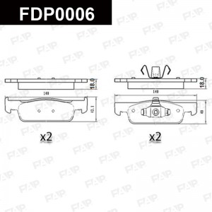 Тормозные колодки дисковые смесь CERAMIC FDP0006 FDP0006 FAP