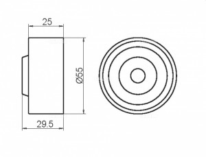 Ролик ГРМ HYUNDAI Accent,Getz,Elantra (00-) обводной GMB GT10170 GMB