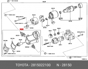 Реле втягивающее 28150-22100 28150-22100 TOYOTA