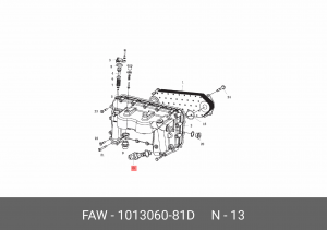 Клапан регулирования давления масла (J6,3310) 101306081D FAW