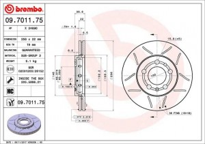 Диск тормозной Brembo MAX 09.7011.75 09.7011.75 BREMBO