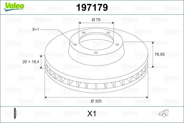 Диск тормозной  2шт 197179 VALEO PHC