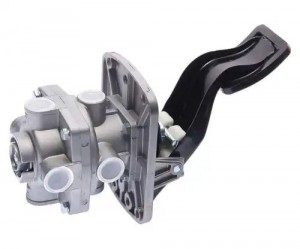 Кран КАМАЗ-ЕВРО тормозной 2-х секционный в сборе с педалью MEGAPOWER 350-16-003 MEGA POWER