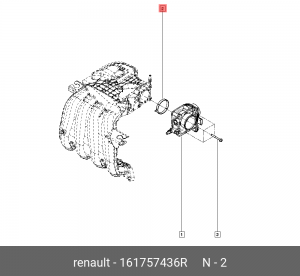 Прокладка дроссельной заслонки RENAULT 1617 574 36R 161757436R RENAULT