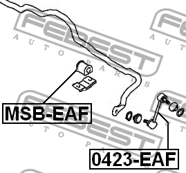 Тяга стабилизатора 0423-EAF 0423-EAF FEBEST