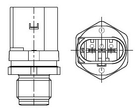 Датчик давления топлива для а/м BMW X5 F15 (13-)/X6 F16 (14-) 3.0D (FPS 0025) FPS 0025 START VOLT
