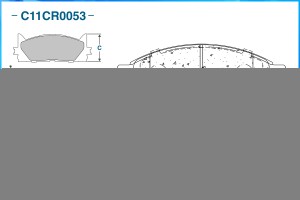 Замена на C11CR1067 Тормозные колодки передние Low Metallic C11CR0053 C11CR0053 CWORKS