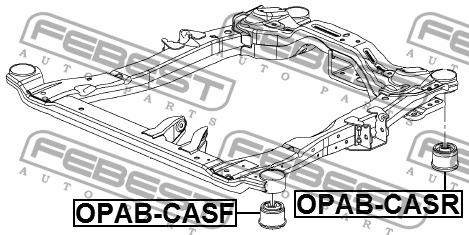 Сайлентблок подрамника задний CHEVROLET CRUZE 2010-, OPEL ASTRA J OPAB-CASR OPAB-CASR FEBEST