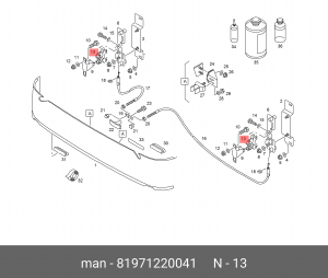 Замок капота 81971220041 MAN