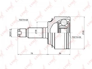ШРУС наружный подходит для HONDA Civic(FN/FK) 1.4-1.8 06 CO-3649 CO-3649 LYNXAUTO