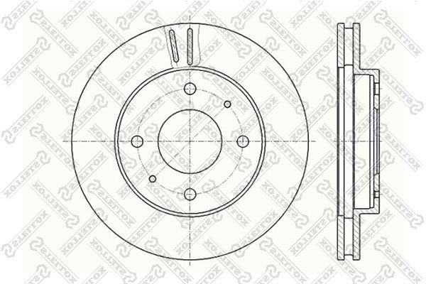 диск тормозной перед.  60203010VSX 6020-3010V-SX STELLOX