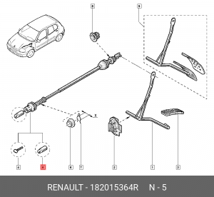 Трос акселератора RENAULT Symbol,Clio OE 182015364R RENAULT