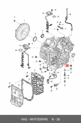 Пробка резьбовая WHT008998 WHT 008 998 VAG