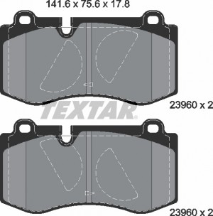 Колодки тормозные MERCEDES W211, W221, C216, R230 передние (4шт.) TEXTAR 2396001 TEXTAR