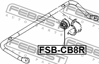 Втулка стабилизатора задняя FORD C-MAX CAP 2003-2007 FSB-CB8R FSB-CB8R FEBEST