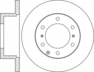 Диск тормозной MITSUBISHI PAJERO 90-/SPACE GEAR 95-00 задний D315мм RN1119 RN1119 NIBK