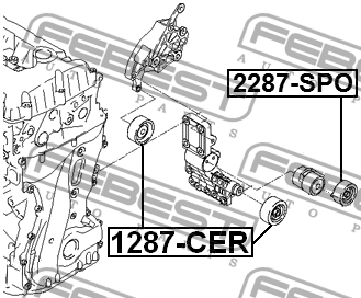 Ролик натяжной 2287-SPO 2287-SPO FEBEST