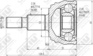 ШРУС JC33072 JC33072 JIKIU