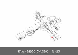Пластина FAW J6 3310, 3250 уплотнительная крышки цилиндра блокировки МКД OE 2406017-A0E-C FAW