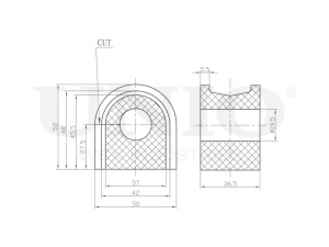 Втулка переднего стабилизатора RMP-10054 UNIO