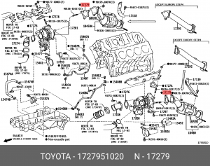 Прокладка 17279-51020 17279-51020 TOYOTA