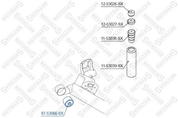сайлентблок зад. балки!\ KIA Picanto 04> 87-53066-SX STELLOX