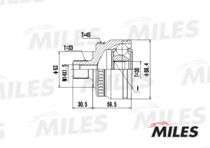 ШРУС наружный AUDI A4/A6/VW PASSAT 1.6-2.3 95-05 (GKN 301955) GA20037 GA20037 MILES