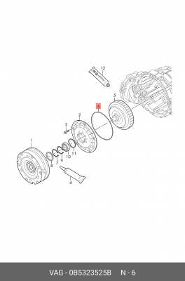 Кольцо уплотнительное AUDI A4 (08-12) OE 0B5 323 525 B VAG