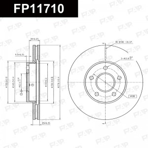 Тормозной диск с покрытием GEOMET FP11710 FP11710 FAP