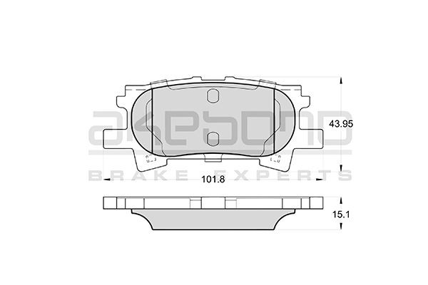 Колодки тормозные дисковые задние ПОДХОДЯТ ДЛЯ LEXUS RX300-400h (_U3_), TOYOTA H AN688WK AKEBONO