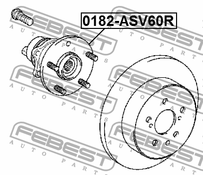 Ступица в сборе задняя TOYOTA CAMRY/HYBRID 2011- 0182-ASV60R 0182-ASV60R FEBEST