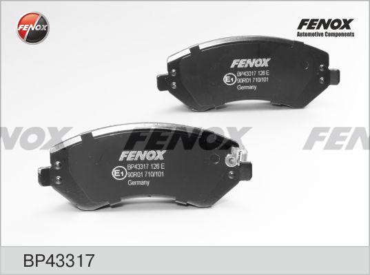 BP43317 колодки дисковые передние!\ Chrysler Voyager 00>, Jeep Grand Cherokee 01 BP43317 FENOX