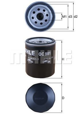 FORD FOCUS I/II/III OC981 MAHLE KNECHT