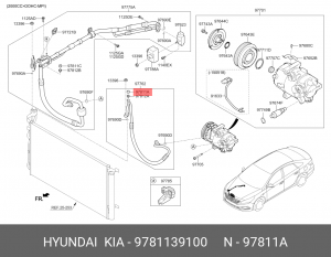 колпачки трубки системы охлаждения!\ Hyundai Sonata 11-19 9781139100 HYUNDAI