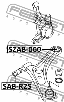 Сайлентблок задний переднего рычага SZAB-060 FEBEST