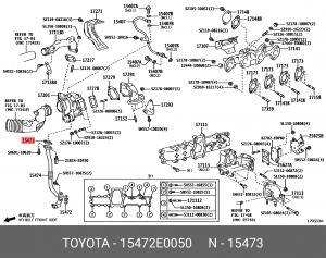 ПРОКЛАДКА 15472-E0050 15472-E0050 TOYOTA