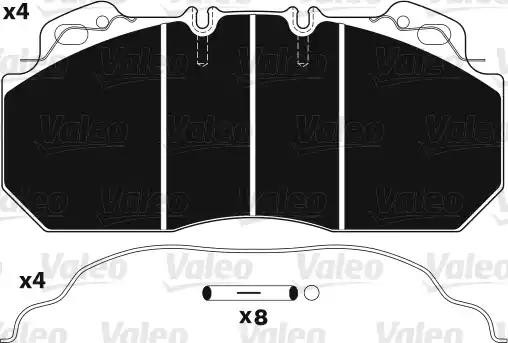 Колодки тормозные 29090 249.6*114.2*28 882225 VALEO PHC
