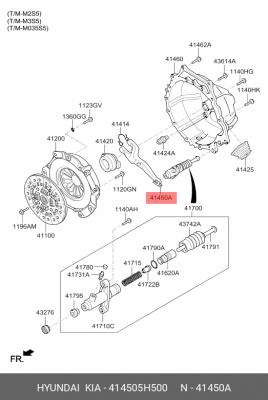Вилка сцепления HYUNDAI HD65,72,78,County дв.D4DB,D4DD (M035S5) OE 414505H500 HYUNDAI KIA