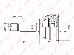 ШРУС наружный к-кт! 24210\ Hyundai Sonata CO-5502 LYNXAUTO