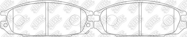 PN2371-NIBK колодки дисковые з.\ Nissan Patrol Y60 87-97 PN2371 NIBK