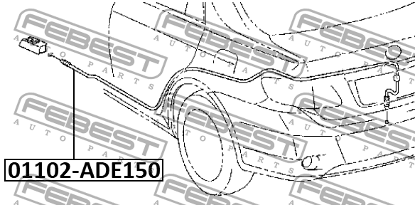 Тросик багажника TOYOTA COROLLA E15 01102-ADE150 01102-ADE150 FEBEST